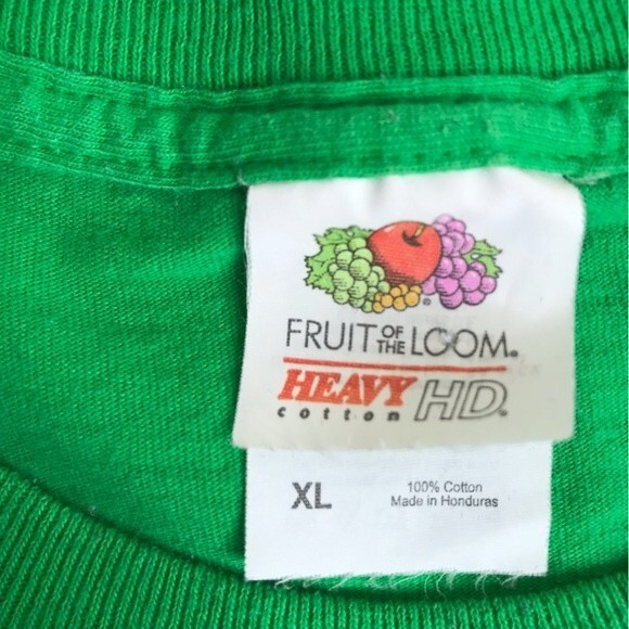 Fruit of the Loom St Pats Day Skull Aces Luck of the Irish Green T Shirt Size XL - Picture 7 of 12